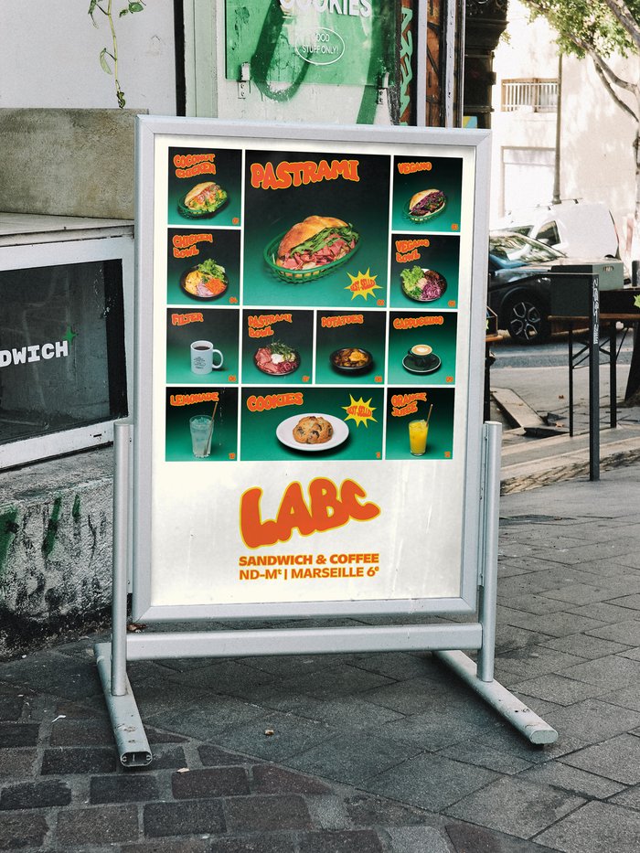 Affiche du menu LABC, format poster